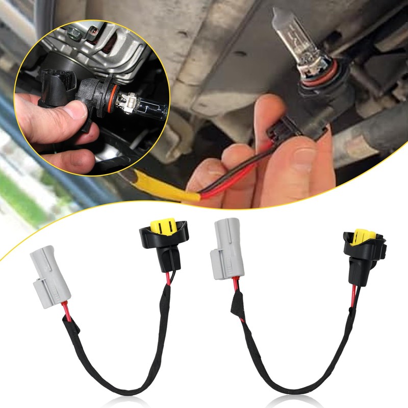 Fraylis 2Pcs Headlight Wiring Harness Socket Adapter Connector for Maxima