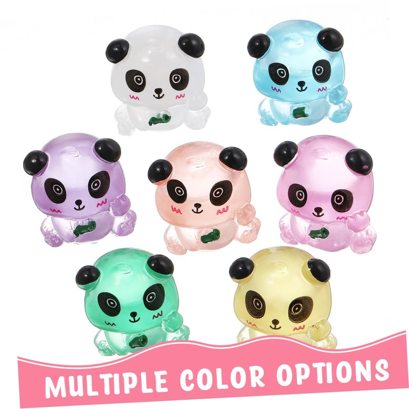 VICASKY 56pcs Mini Resin Pandas: Glow in The Dark Miniature