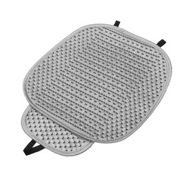 Partuto 1 Pc 50x59cm Universal Car Seat Cushion - for Car Travel Driving Seat Protection Pad Cover Anti-Slip - Ice Silk Gray