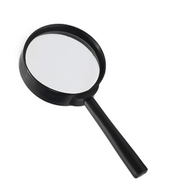2X Magnifying, Handheld Magnifier Lens, Dia 2" Glasses, Protect Eyes, Black Round Lens w PP Handle for No Dizziness Children Reading Outdoor Exploration Insect Observation