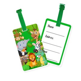 Bibliophiles Zootii Writable Transparent Bag Luggage Tag 1 PC, PVC Luggage Label for Suitcases with Name Address Phone Number, Travel Tag for Baggage Identity ID Label for Trolley/Suitcase/School Bag