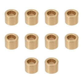 sourcing map Bearing Sleeve 6mm Bore x 10mm OD x 8mm Length Self-Lubricating Sintered Bronze Bushings 10pcs