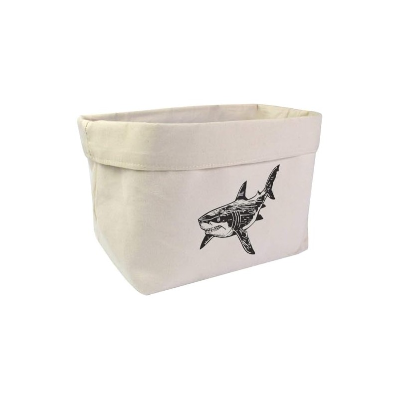 Large 'Sketchy Shark' Canvas Organiser/Storage Bag (OR00030072)