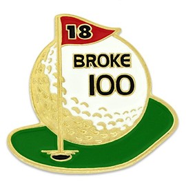 PinMart's Golf Ball Broke 100 Golfing Enamel Lapel Pin