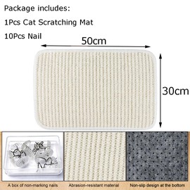 Cat Scratching Mat Sofa Furniture Protector Cat Scratcher Board Natural Sisal Cat Scratching Pad Cat Scratch Couch Cover Guard Cat Claws Care Toy Scratcher Mat Rug Cat Grinding Claw Protect Furniture