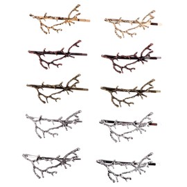 OATIPHO 10Pcs Antler Branch Hairpins Chic Creative Hair Accessories Durable Comfortable for All Ages for Parties and Everyday Wear Silver Gold Antique Bronze Antique Silver and