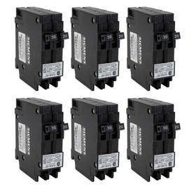 RecPro RV Circuit Breaker Q3020 | 30/20 Amp Twin Single-Pole | 120V Thermal-Magnetic | Standard Trip | Plug-in Type | QT Compatible | Camper/RV Electrical Breaker (6 Pack)