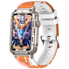 ZPIMY Men's Smart Watch with Bluetooth Call, 1.57 Inch AMOLED 5ATM Smartwatch with 100+ Sports Modes Activity Tracker, Sleep, SpO2, Smart Watch for iOS Android (Silver)