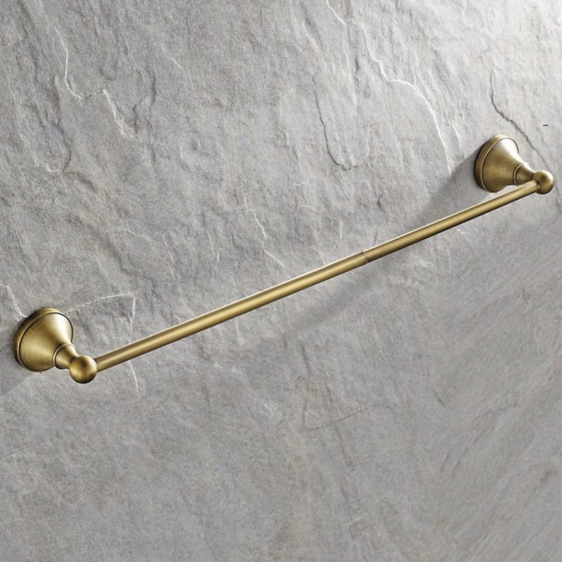 Leyden Antique Brass Towel Bar, Adjustable Towel Holder Rod Brass
