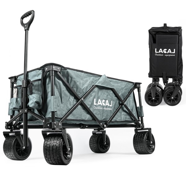 Collapsible Wagon, Heavy Duty Folding Wagon, Foldable Wagon Cart with