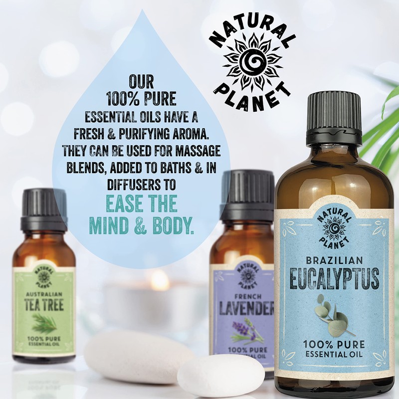 Natural Planet Eucalyptus Essential Oil Therapeutic Grade Pure, 100% Pure