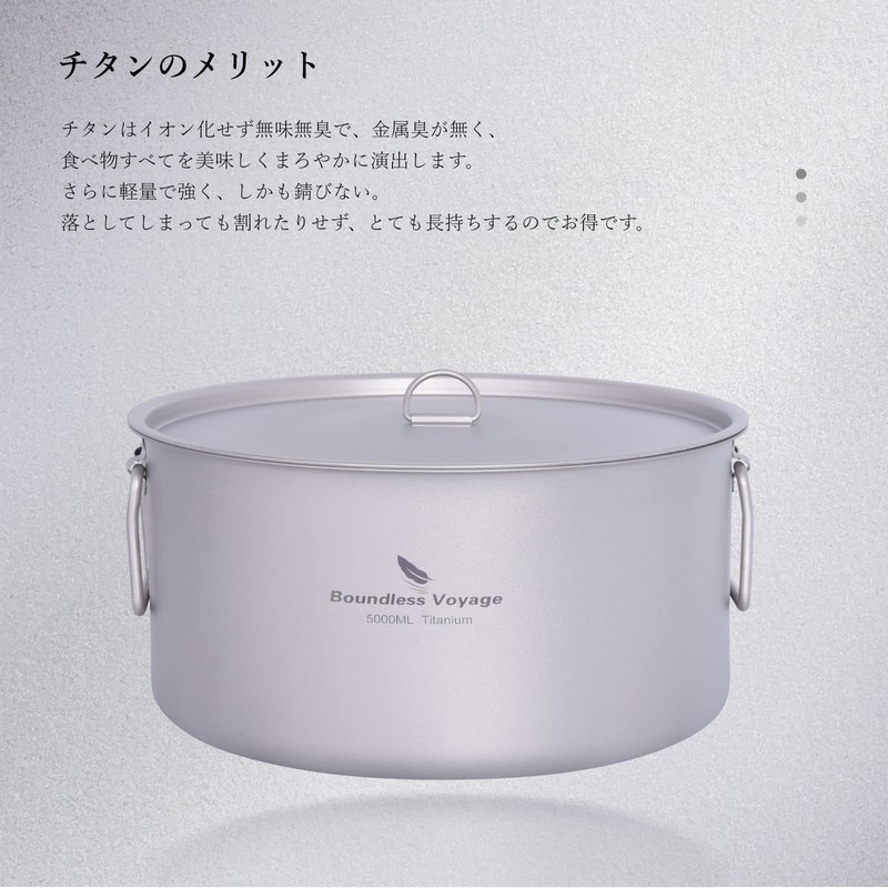 Boundless Voyage Ti2104C Titanium Pot with Lid, 10.0 inches (25.5