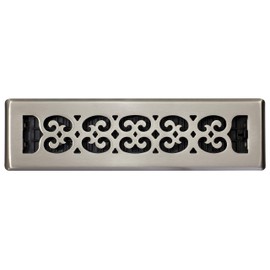 Decor Grates SPH212-NKL Floor Register, 2x12, Brushed Nickel Finish