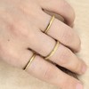 Degolso 14K Gold Plated Stackable Rings for Women – 3