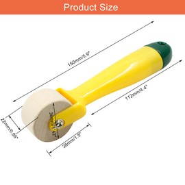 Unlorspy 3 Pcs Sewing Seam Roller, Wooden Sewing Rollers with Easy-to-Grip Ergonomic Plastic Handle, Wallpaper Roller & Press Roller Quilting Tool for Sewing, Print, Wallpaper and Home Decoration