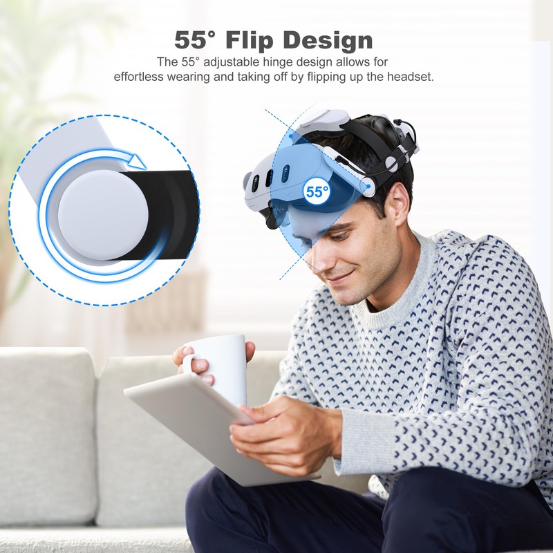 KawayeReal Head Strap for Meta Quest 3/3S/2, Adjustable Elite Strap