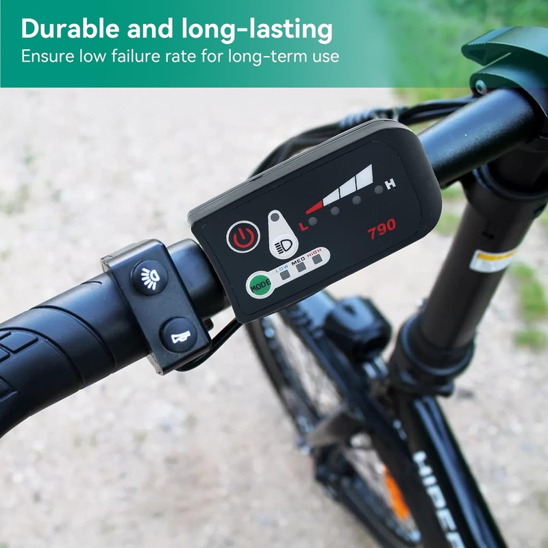 Control Panel with Waterproof Plug, Electric Bicycle Meter, Electric Bicycle