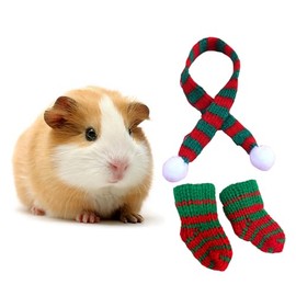 KnocKconK Hamster Costume Set with Shirt, Hat, Shoes, Small Animal Cute Shark Slipper for Real Pets, Cute Mini Rat Holiday Party Clothes, for Fun, Photos. (Hamster Set)