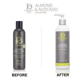 Design Essentials Almond & Avocado Moisturizing & Detangling Leave-In Conditioner for Curly Hair, 12 Ounce