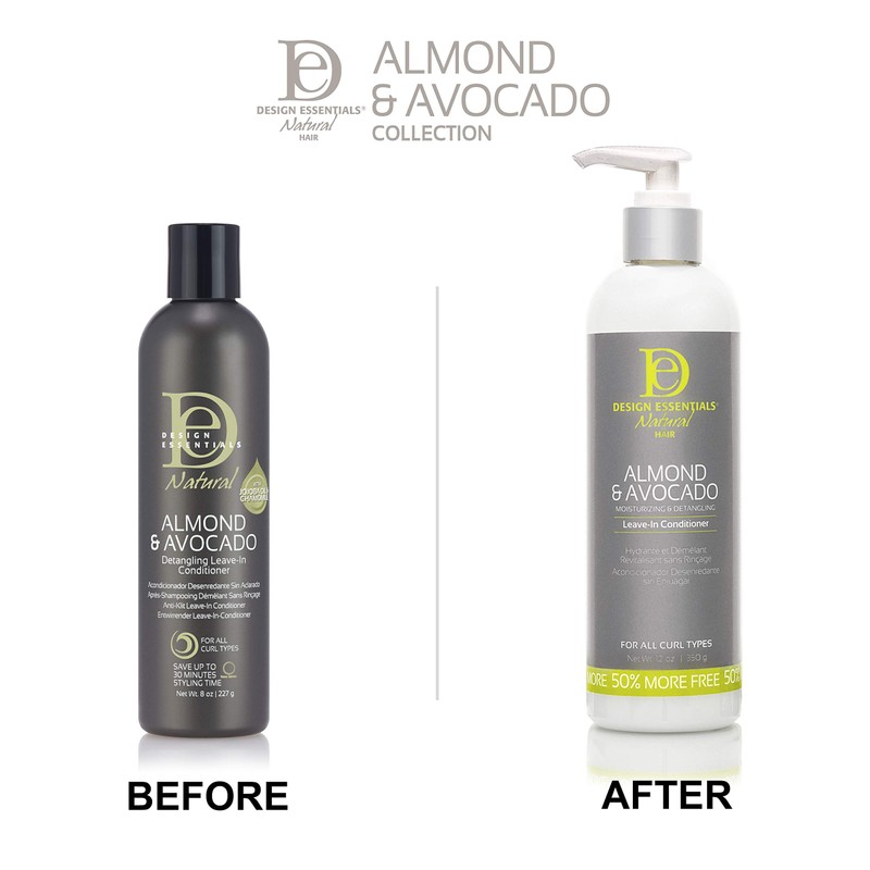 Design Essentials Almond & Avocado Moisturizing & Detangling Leave-In Conditioner