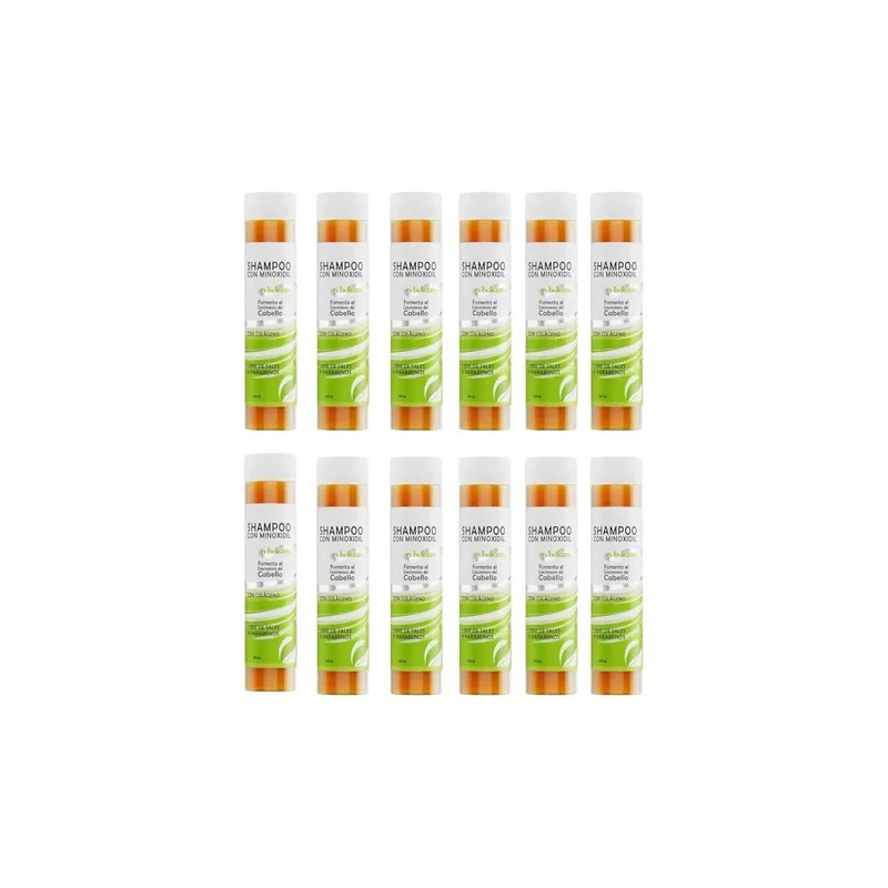 12 Pzs. Shampoo In Belleza Para Crecimiento Capilar Colágeno