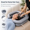 Portable Inflatable Shampoo Basin with Neck Support & Drain Hose