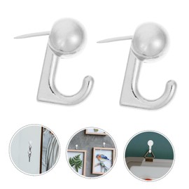 Operitacx 20Stücke Push Pin Haken Robuste Daumen Tacks Für Korkwände Zum Befestigen Von Fotos Notizen Und Dokumenten Hochfestes Material Silberfarben