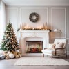 2Pcs Artificial Christmas Wreath with 1 Rope and 2 Hooks,