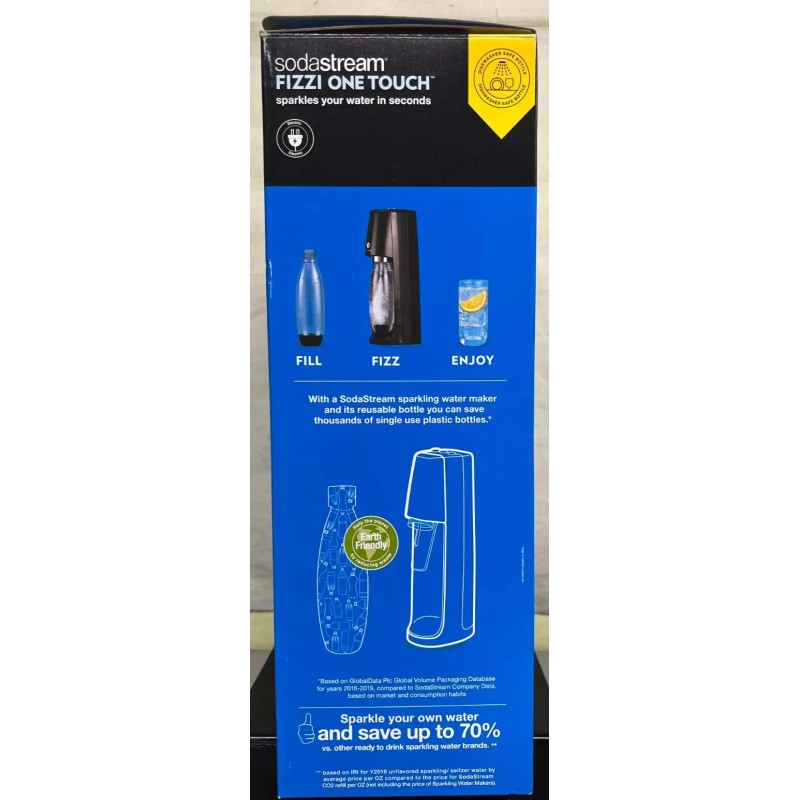 SodaStream New SodaStream Fizzi One Touch Soda Maker Black With