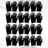 Black 12 Pairs Labour Working Stretchable Protection Safety Coin Jewelry