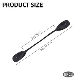 NICENEEDED 8 PCS Suspender Genuine Leather Strips, 9.4 Inch Black Adjustable Leather Braces for Wedding Party Business, Rounded Elastic Replacement for Button End Suspender