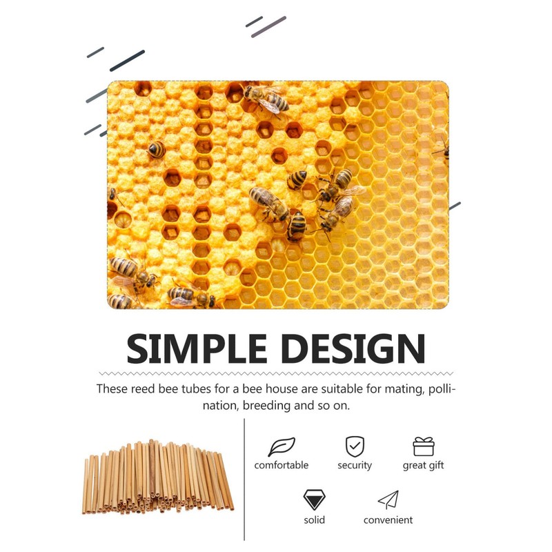 Mipcase 200Pcs Mason Bee Tubes, Mason Bee House Reed Nest