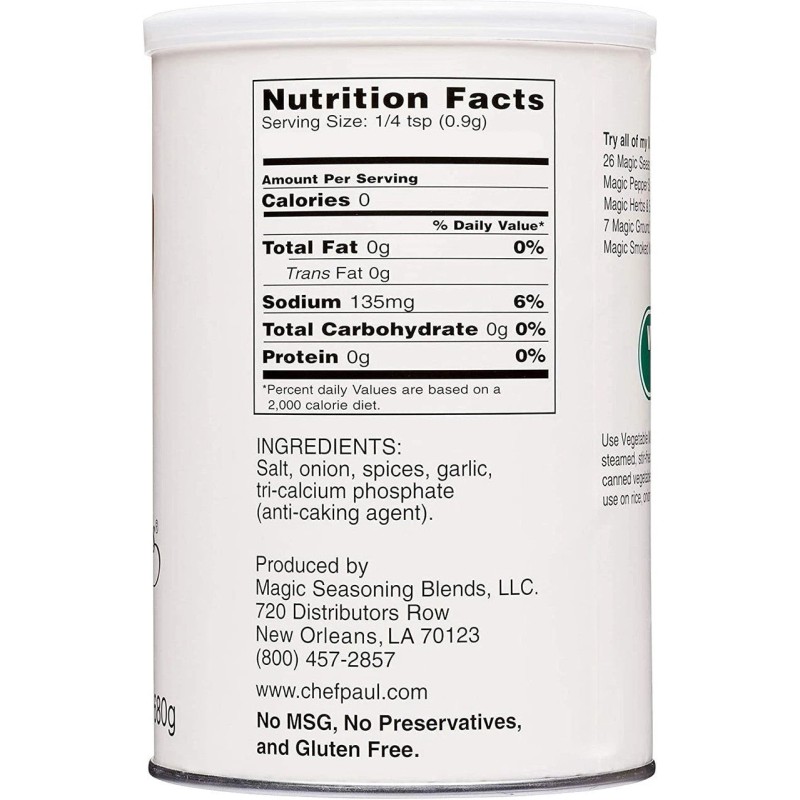 Magic Seasoning Blends Chef Paul Prudhomme's Magic Seasoning Blends, Vegetable