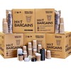 HOT BARGAINS 50 X 12oz Disposable Kraft Paper Cups with