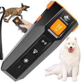 BarkAway Ultrasonic Dog Bark Deterrent for Small, Medium, Large Breeds - Dog Bark Deterrent Devices with 4 Working Modes, LED Flashlight – 2 in 1 Pet Training Device with Wide Range, Humane Technology