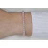 Echtes Rosenquarz Edelstein Armband mit 4mm Perlen - verschiedene Längen