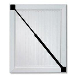 Advantage Industries Stainless Steel & Aluminum Slick Gate Brace | for Vinyl/PVC Fences | Tight Tolerances On Tubing | Extra Wall Thickness | Black