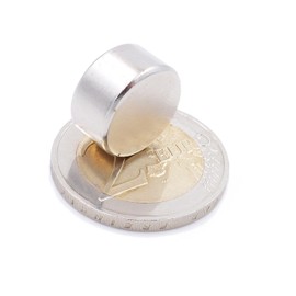 Aprilheld 8 Disc Magnets 15 x 8 mm N52 Strongest Class Neodymium Magnets Extra Strong Power Magnet for Notice Board, Whiteboard, Photo, Fridge Mini Magnetic Disc