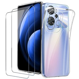 KUSINHOKA Hülle für Oscal Tiger 13 + 2 Stück Schutzfolie, Weich TPU [Anti-Kratzer] Handyhülle Ultradünn [Stoßfest] Schutzhülle Fallschutz Kameraschutz Protective Case, Klar