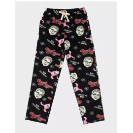 A Christmas Story Men's A Christmas Story Fleece Pajama Pants Black  Size M New Drawstring