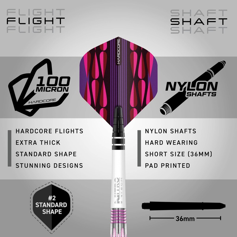 RED DRAGON Artura Shocking Pink 26 Gram Premium Tungsten Darts