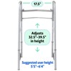 Medline Lightweight Folding Walkers for Seniors, Adults with 5” Wheels,