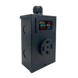 BUYSFORLIFE 14-30 Outlet Meter Box Installation Kit Assembly Required for Custom Application w/Box, Recepticle, LCD Meter, Screws, Cable Gland 110-240v Ampmeter, Voltmeter, Monitor Energy Usage