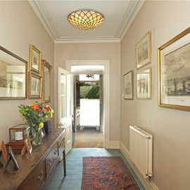 ARTZONE Tiffany Flush Mount Ceiling Light 3-Light 16 Inch Stained Glass Ceiling Light for Bedroom,Living Room, Entryway,Foyer