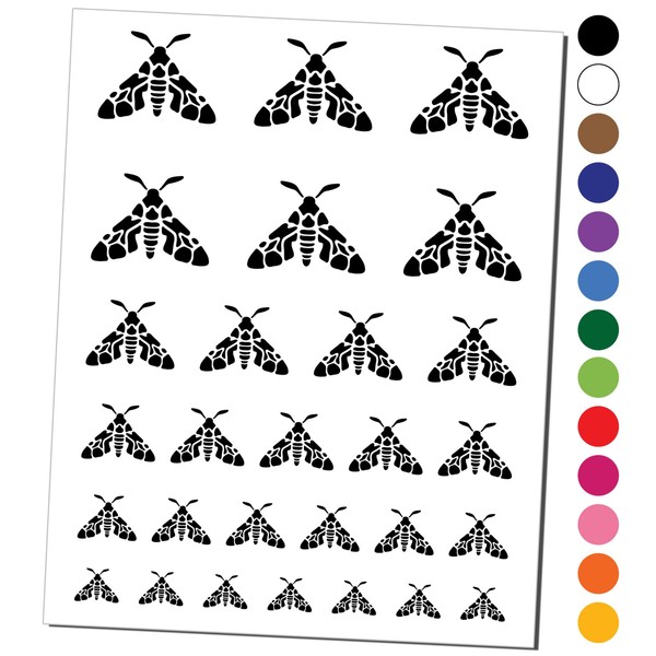 Artsy Detailed Moth Spring Summer Nature Lamp Temporary Tattoo Water