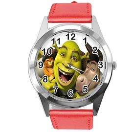 TAPORT red Leather Round Watch for ogre Fans