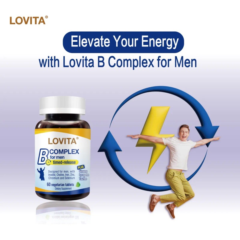 Lovita Complejo B Para Hombres 10 Vitaminas 60 Tabletas