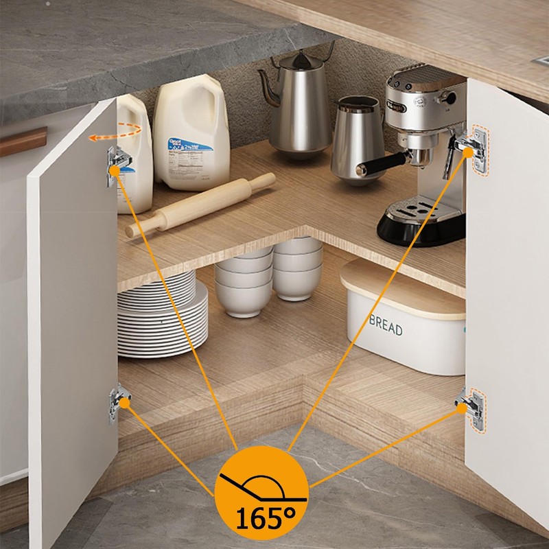 Luokim 165 Degree Lazy Susan Mepla Cabinet Hinge Full Overlay