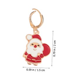 ABOOFAN 9pairs Xmas Ear Dangler Earrings Xmas Tree Snowman Santa Designs Delicate Ear Jewelry for Women for Christmas Parties Festive Events