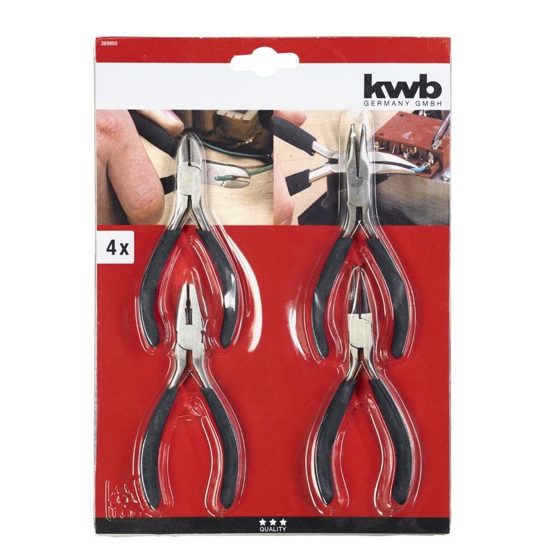 kwb Kraftixx 369890 Electrical Set of Pliers 4 Piece